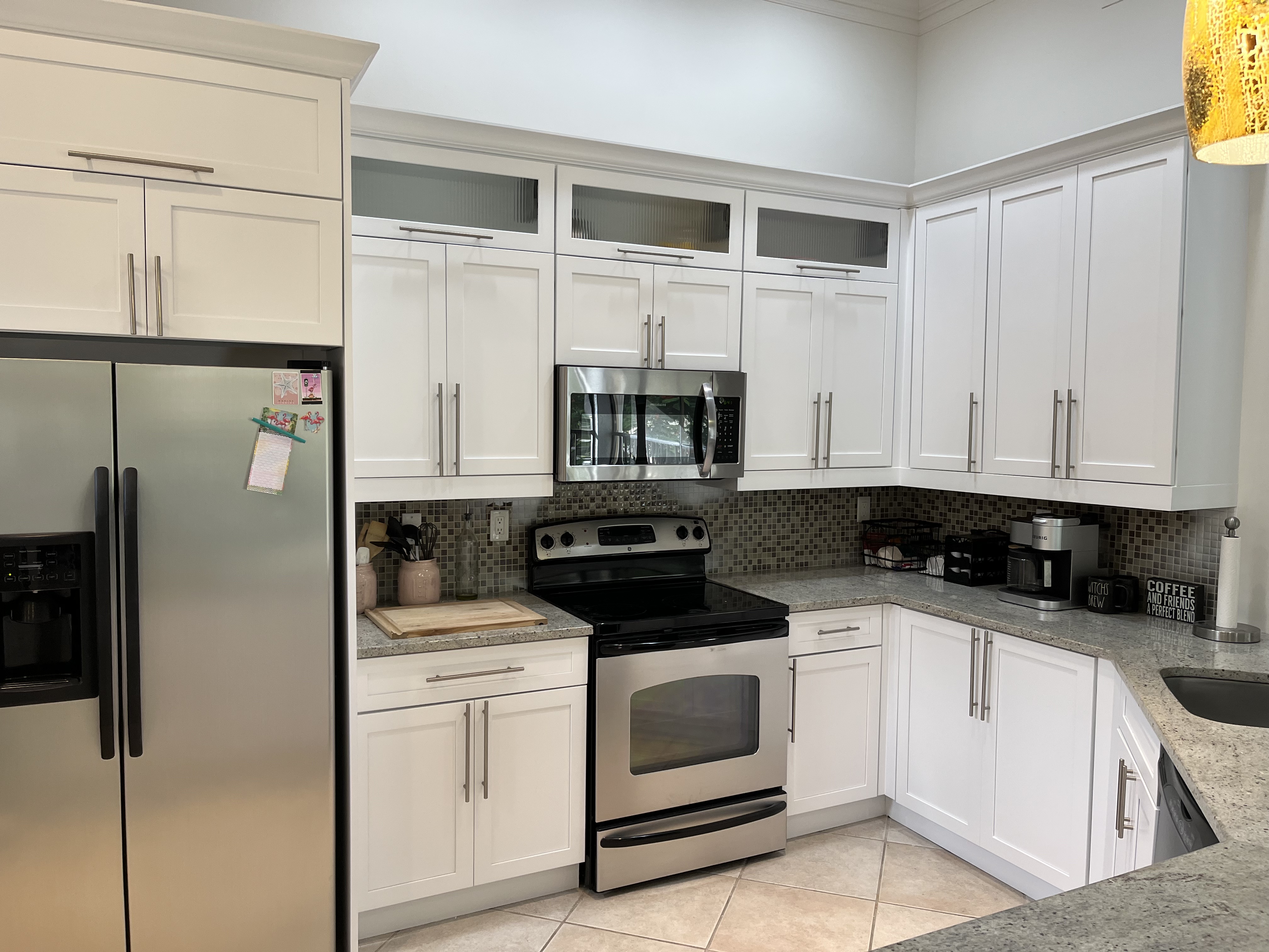 Condo Kitchen Cabinet Refinish in Bonita Springs, Florida. 